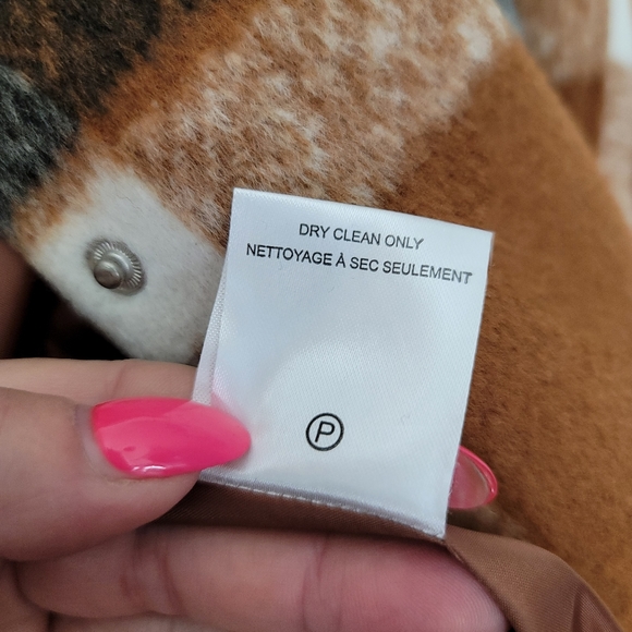 Vigoss Oversized Wool Blend Plaid Shacket NWOT - Picture 6 of 8